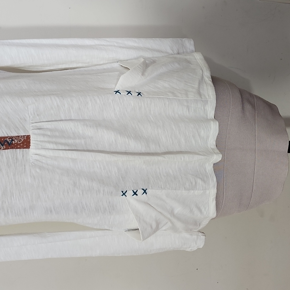 Anthropologie Little Yellow Button Ivory Long Sleeves Blouse Size XS - Picture 3 of 8